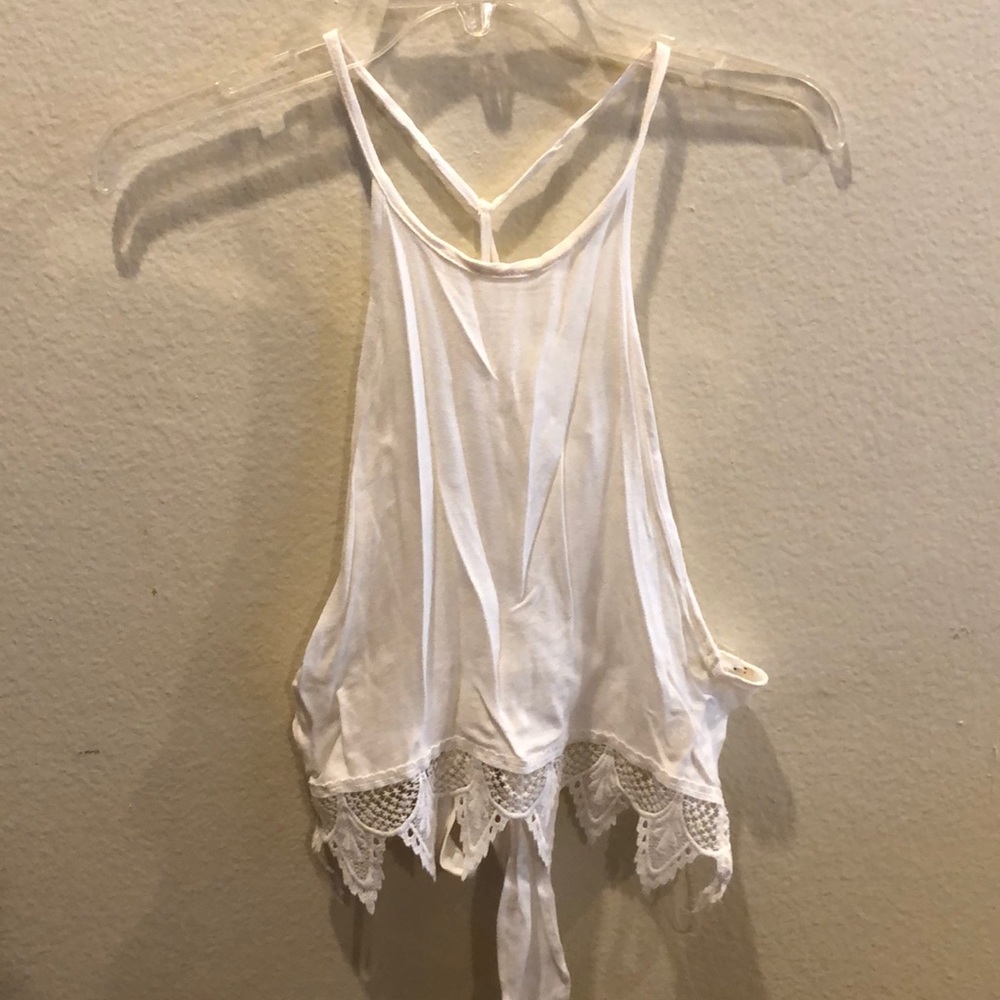 White cropped Top